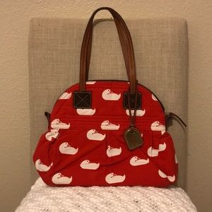 NWOT Dooney & Bourke Canvas Pattern Bag